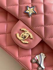 Chanel Flap Bag Pink Gold Lambskin 25cm - 4