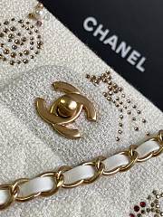 Chanel Flap Bag White Gold 25cm - 4