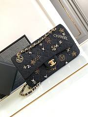Chanel Flap Bag Black Gold 25cm - 1