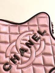 Chanel Star Handbag Satin & Black-tone metal Pink 22.5x22.5x6cm - 4