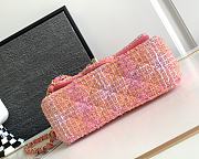 Chanel Mini-Sized Foldable Bag Tweed Gold Orange Pink 20cm - 5