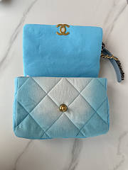 Chanel Large 19 Bag Denim Light Blue 30x20x10cm - 4