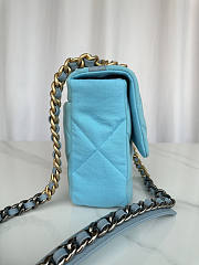 Chanel Large 19 Bag Denim Light Blue 30x20x10cm - 3