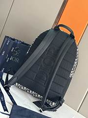 Dior 8 Backpack Beige and Black Oblique Jacquard 31 x 41 x 15 cm - 4