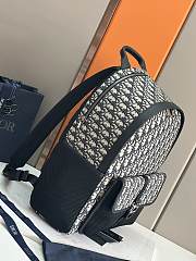 Dior 8 Backpack Beige and Black Oblique Jacquard 31 x 41 x 15 cm - 2