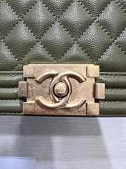Chanel Leboy Bag Caviar Khaki Green Gold 25cm - 3