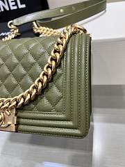 Chanel Leboy Bag Caviar Khaki Green Gold 25cm - 2
