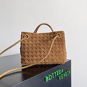 Bottega Veneta Andiamo Suede Brown 25x22x10.5cm - 5