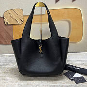 YSL Bea In Grained Leather Black 50x28x18cm - 1