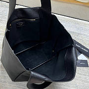 YSL Bea In Grained Leather Black 50x28x18cm - 6