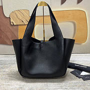 YSL Bea In Grained Leather Black 50x28x18cm - 4