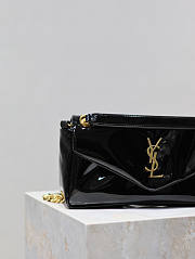 YSL Calypso Black Patent Leather 26x14x7cm - 5