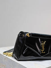 YSL Calypso Black Patent Leather 26x14x7cm - 3