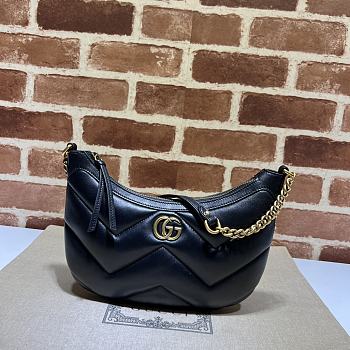 Gucci Marmont Small Shoulder Bag Black 26x17x4cm