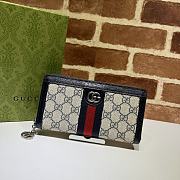 Gucci Long Wallet Blue Beige 19x10x3cm - 1