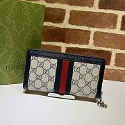 Gucci Long Wallet Blue Beige 19x10x3cm - 5