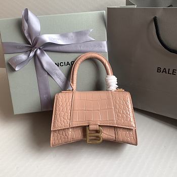 Balenciaga Mini Hourglass Nude Gold 19cm