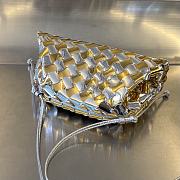 Bottega Veneta Mini Pouch Silver Gold 22x13x5cm - 4