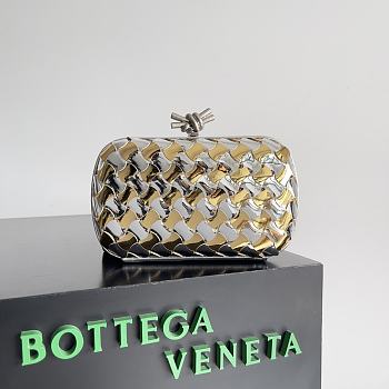 Bottega Veneta Knot Silver Gold 19x11.5x5cm