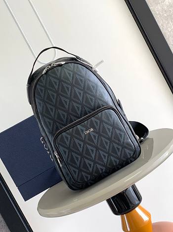 Dior Mini Rider Sling Bag Black CD Diamond Canvas 21 x 32 x 10 cm