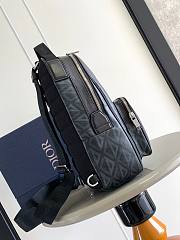 Dior Mini Rider Sling Bag Black CD Diamond Canvas 21 x 32 x 10 cm - 5