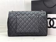 Chanel Large Flap Bag Black Caviar Silver 38x27x12cm - 6