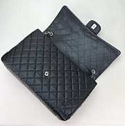 Chanel Large Flap Bag Black Caviar Silver 38x27x12cm - 3