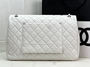 Chanel Large Flap Bag White Caviar Silver 38x27x12cm - 2