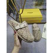 Fendi Feel Chenille Flats Pigeon Grey - 3