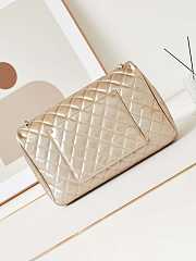 Chanel Large Flap Bag Gold Lambskin Gold Hardware 38x27x12cm - 6