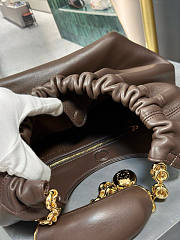 Loewe Small Squeeze Bag In Nappa Lambskin Chocolate 29x24x10.5cm - 4