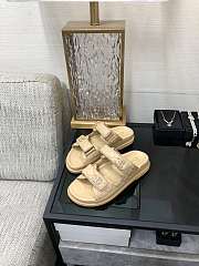 Chanel Beige Gold Slipper - 4