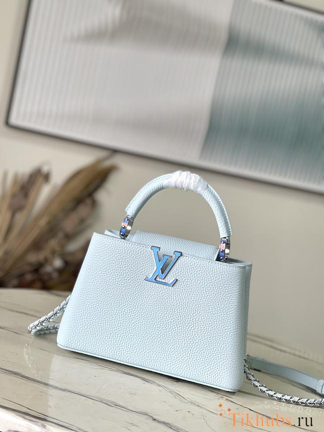 Louis Vuitton LV Capucines BB Ice Blue 27x18x9cm - 1