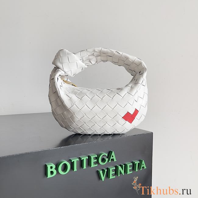 Bottega Veneta Mini Jodie White vernis 23x28x8cm - 1