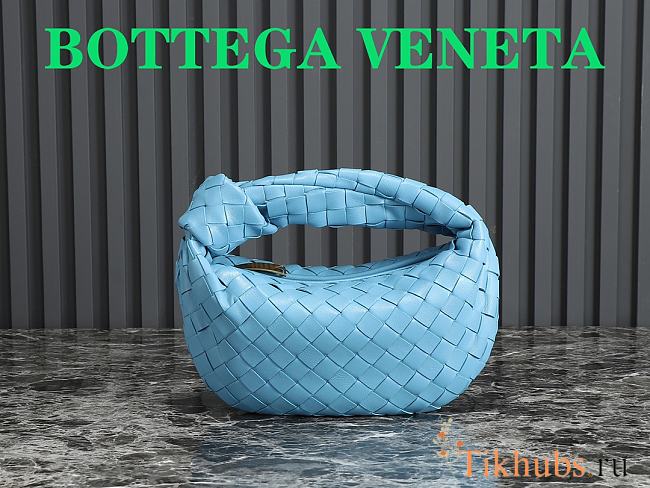 Bottega Veneta Mini Jodie Blue Gold 23x28x8cm - 1