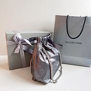 Balenciaga Crush Tote Bag Dark Grey Metallized 27x10x32cm - 6