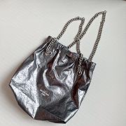 Balenciaga Crush Tote Bag Dark Grey Metallized 27x10x32cm - 2