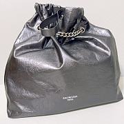 Balenciaga Medium Crush Tote Bag Dark Grey Metallized 39x14x46cm - 2