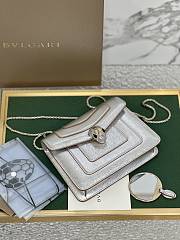 Bvlgari Serpenti Forever Crossbody Bag Silver 20x14x4.5cm - 2