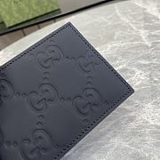 Gucci GG Rubber-Effect Bi-Fold Wallet Black 8x11cm - 3