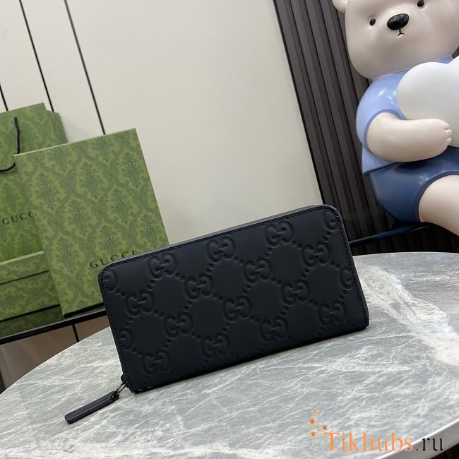 Gucci GG Rubber-Effect Zip Around Wallet 19x10.5x2.5cm - 1