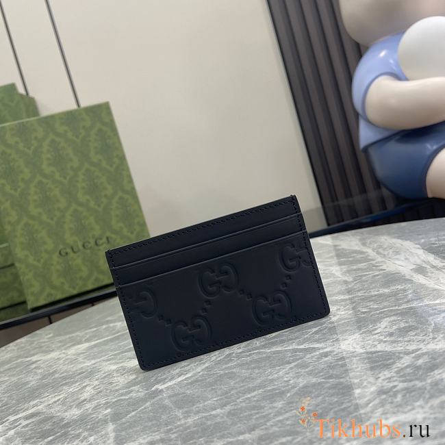 Gucci GG Rubber-Effect Card Case 7x11cm - 1