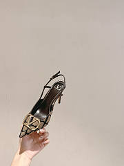 Valentino Vlogo Signature Slingback Pump Toile Iconographe 10cm - 3