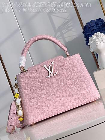 Louis Vuitton LV Capucines MM Jasmine Pink 31.5x20x11cm