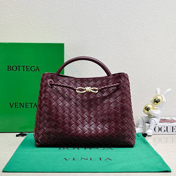 Bottega Veneta Medium Andiamo Red Wine 32.5x24x12cm