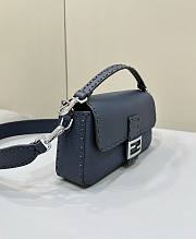 Fendi Baguette Midnight Blue Selleria Bag 27x15x6cm - 5