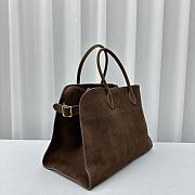 The Row Soft Margaux 17 Bag in Suede Desert 43x24x30cm - 6