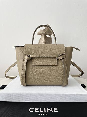 Celine Nano Belt Bag Grained Calfskin Light Taupe 20x20x10cm