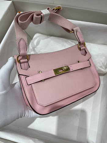 Hermes Mini Jypsiere Crossbody Bag Pink Gold 23 x 17 x 9 cm