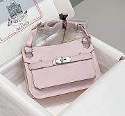 Hermes Mini Jypsiere Crossbody Bag Pink Silver 23 x 17 x 9 cm - 1